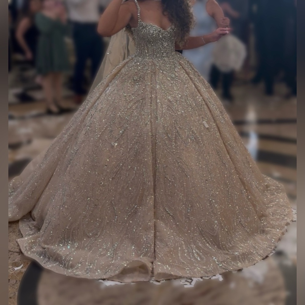 Mimoza Kadriaj Custom made Elegant Cream Wedding Dress